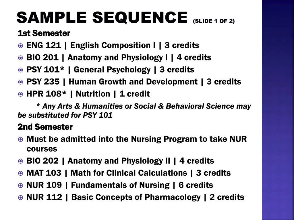 sample sequence sample sequence slide