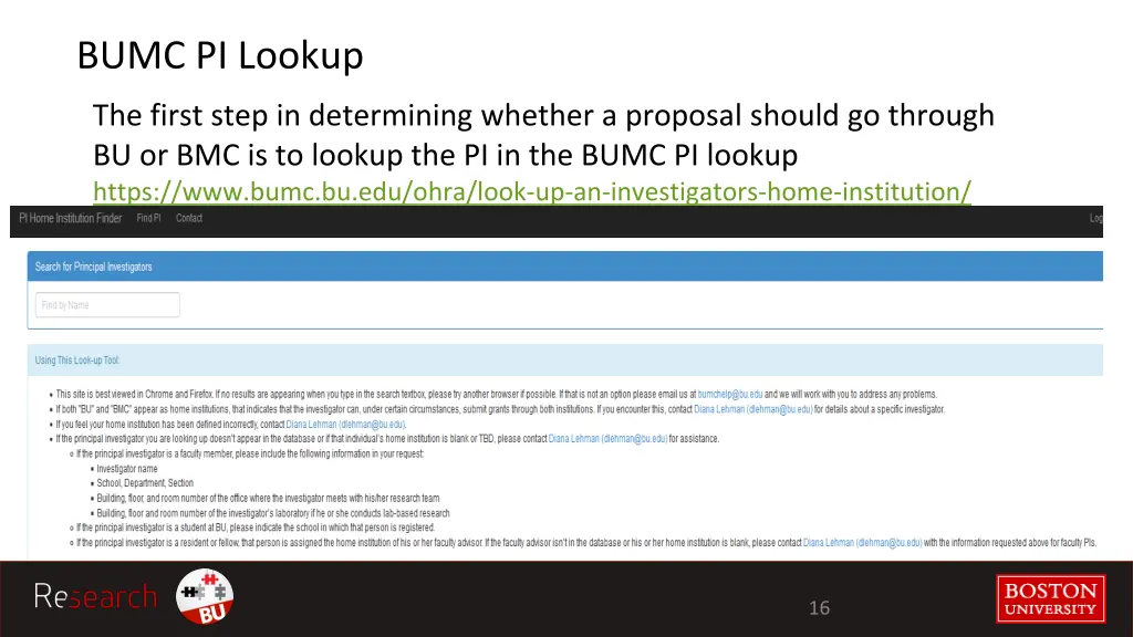 bumc pi lookup