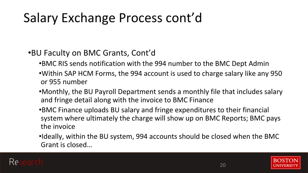 salary exchange process cont d