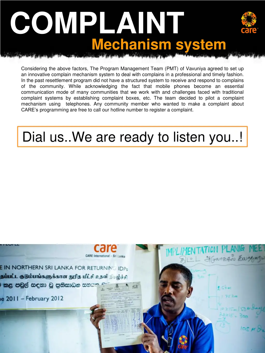 complaint mechanism system