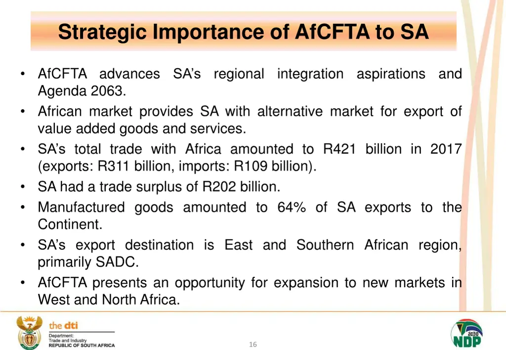 strategic importance of afcfta to sa