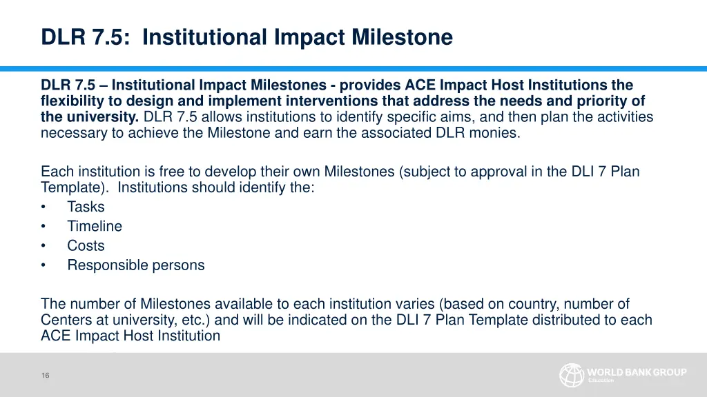 dlr 7 5 institutional impact milestone