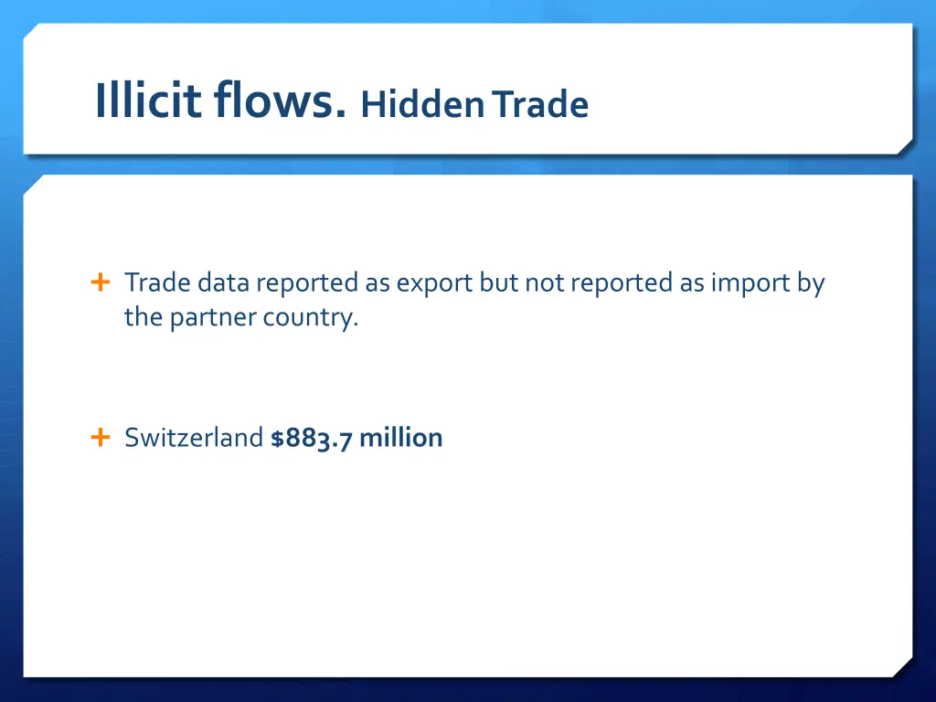 illicit flows hidden trade