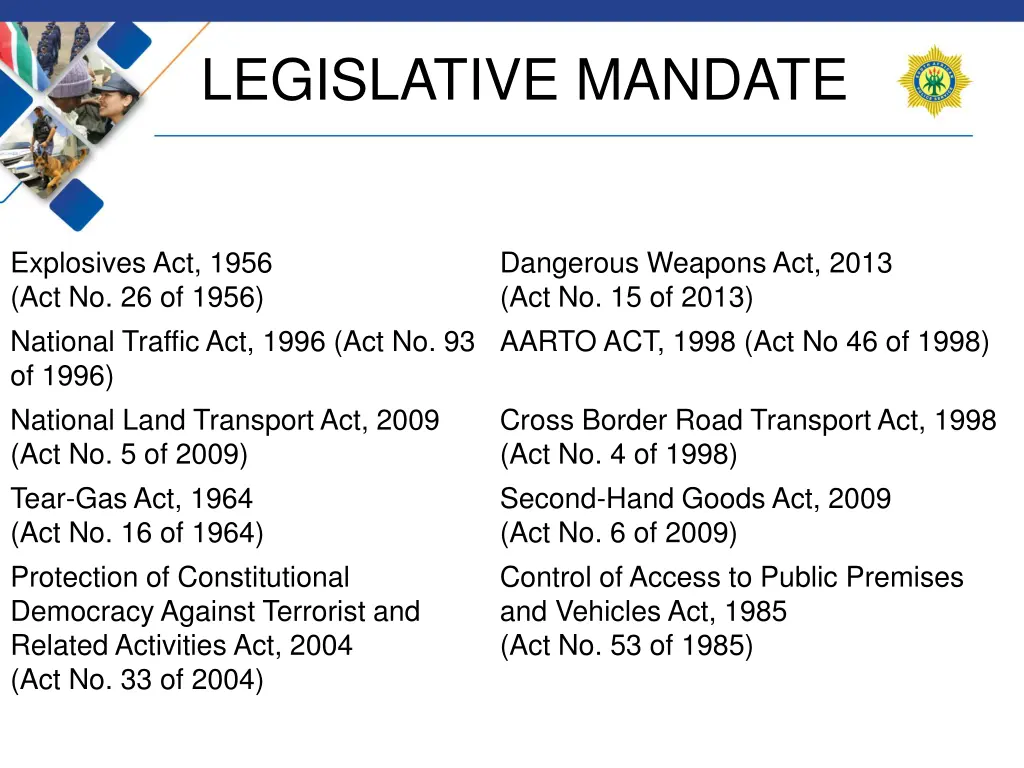 legislative mandate 1