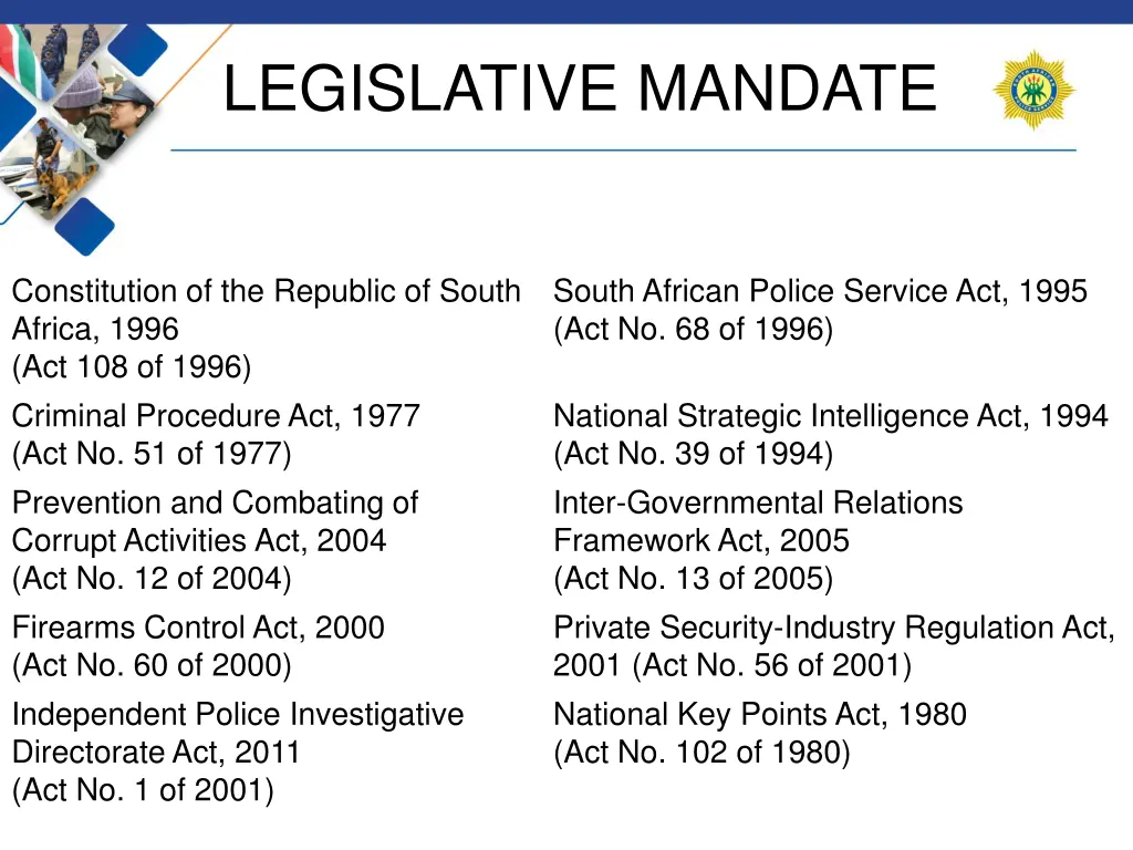 legislative mandate