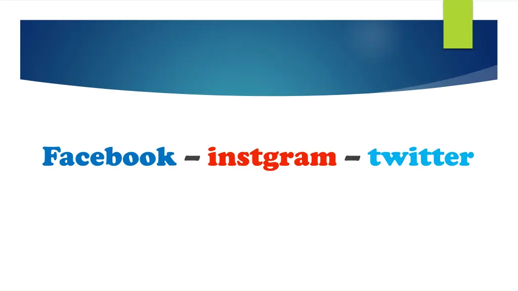 facebook instgram twitter