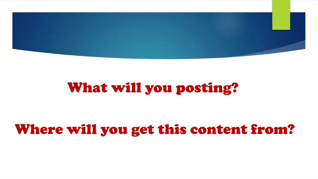 what will you posting