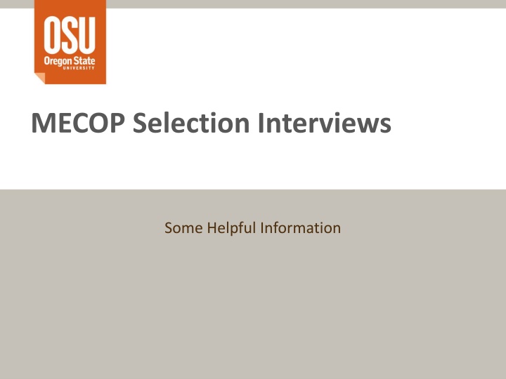 mecop selection interviews