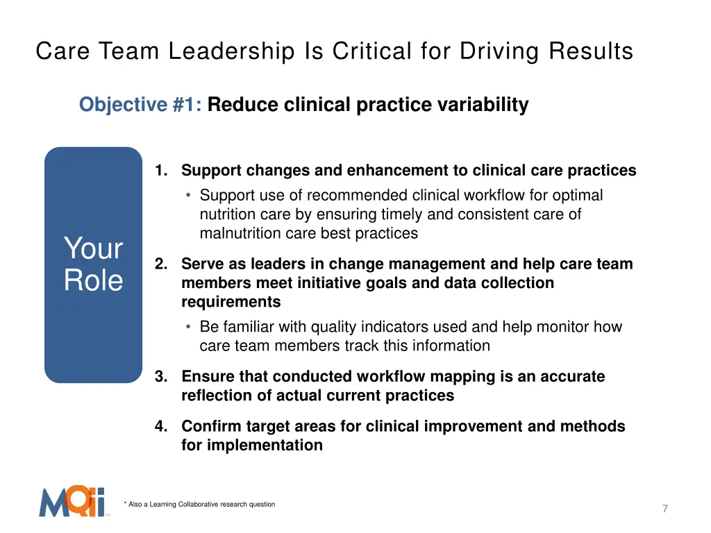 care team leadership is critical for driving