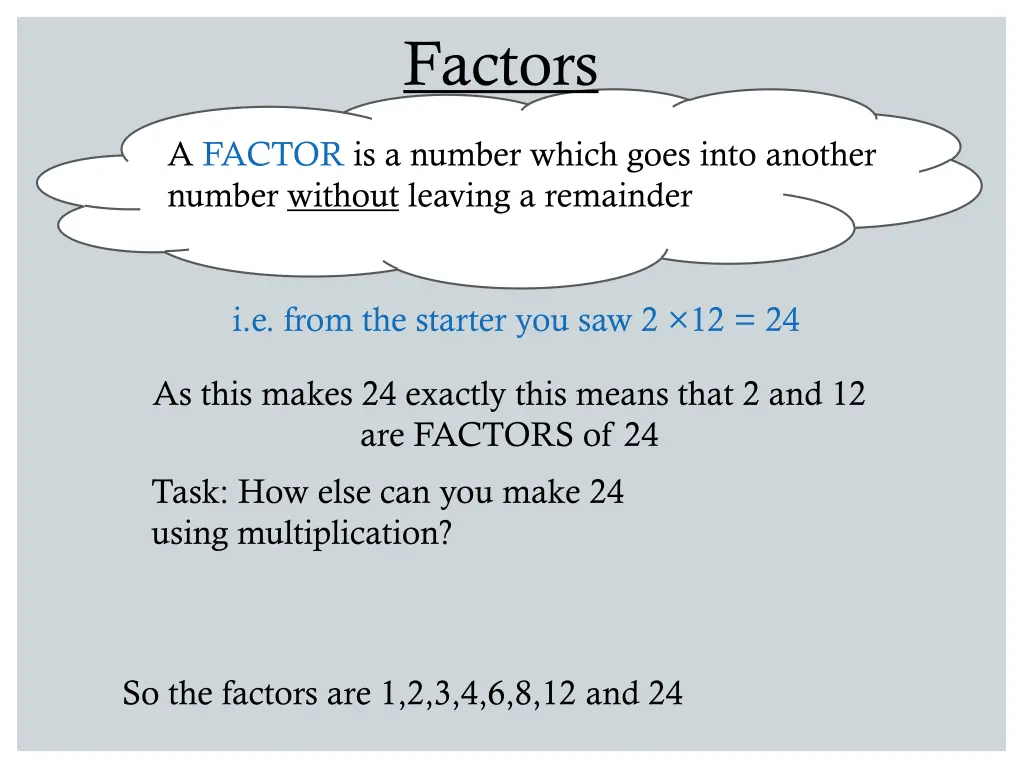 factors