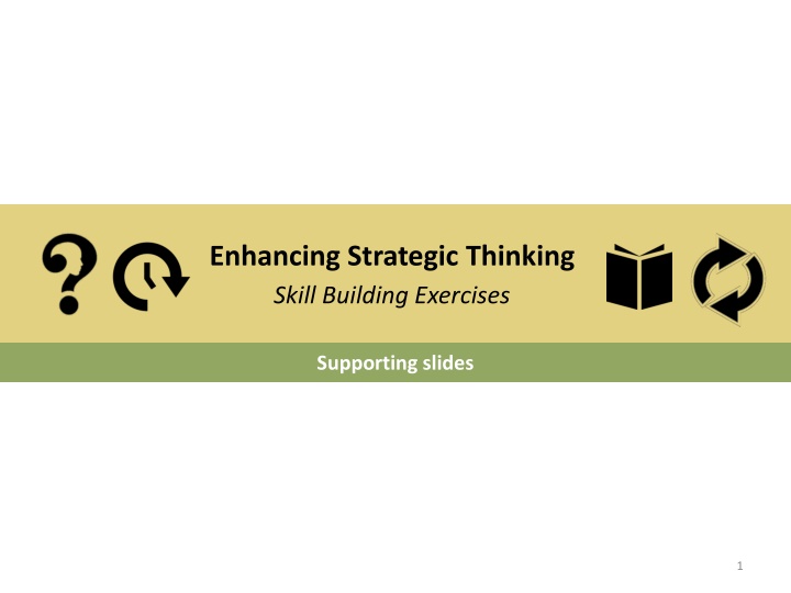 enhancing strategic thinking skill building