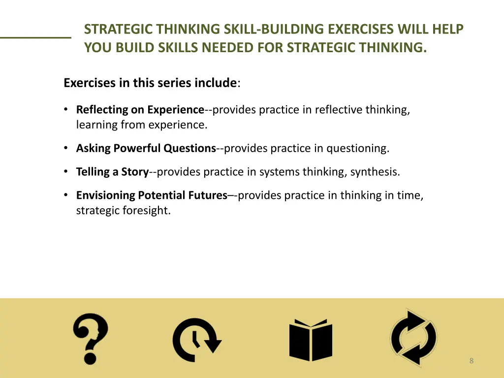 strategic thinking skill building exercises will