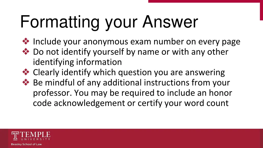 formatting your answer include your anonymous