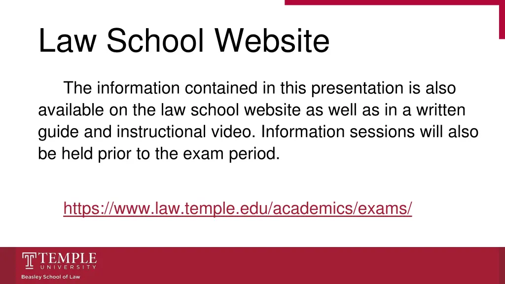 law school website