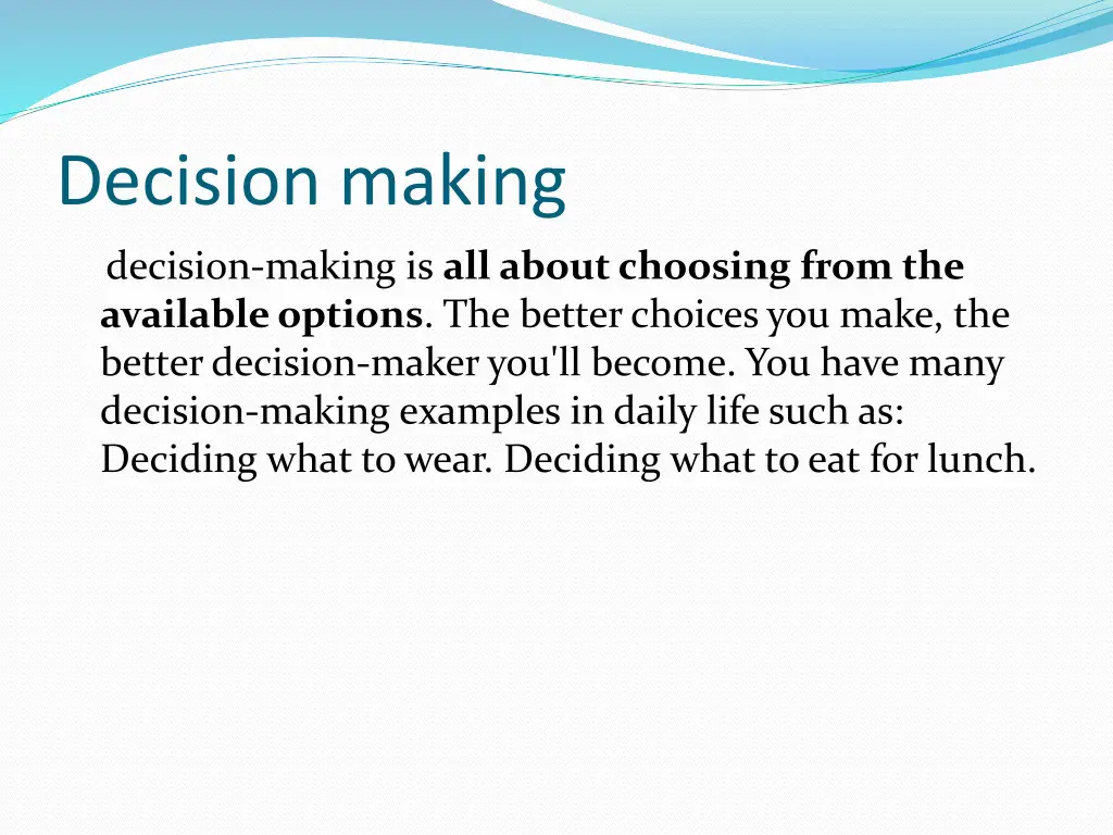 decision making