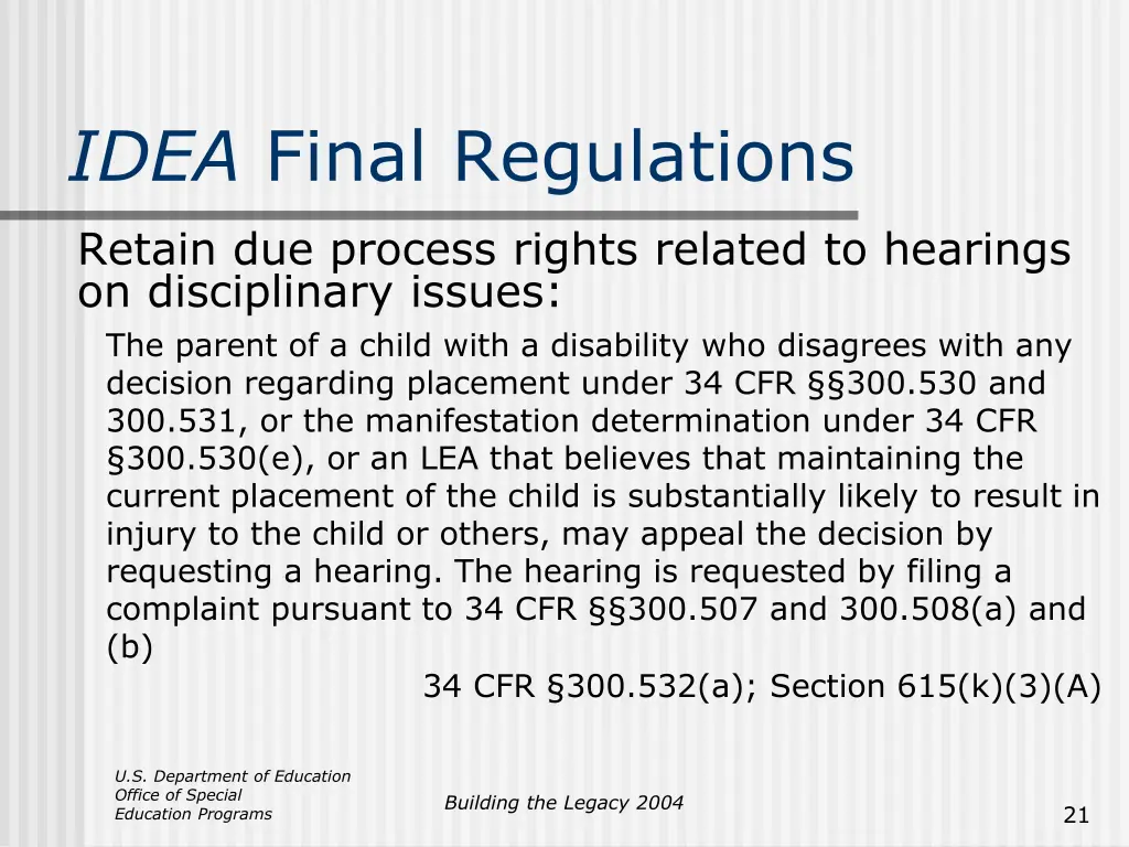 idea final regulations 11