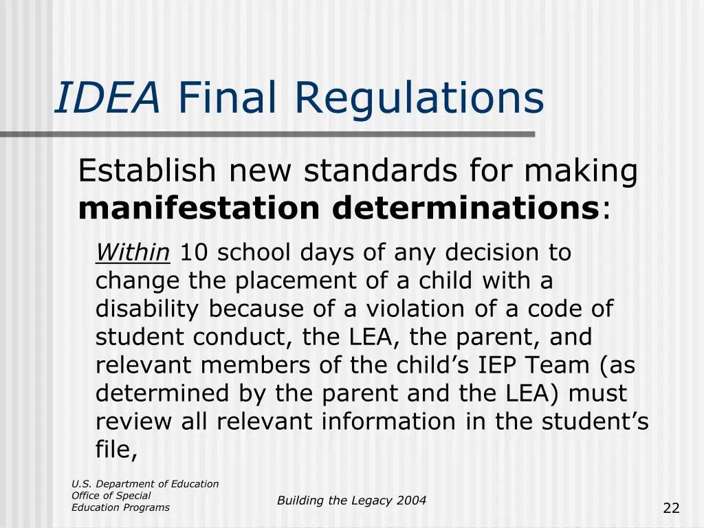 idea final regulations 12