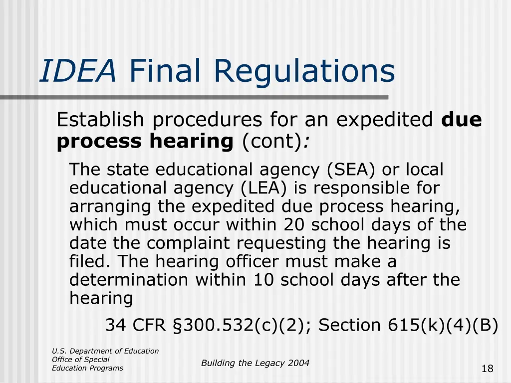 idea final regulations 8