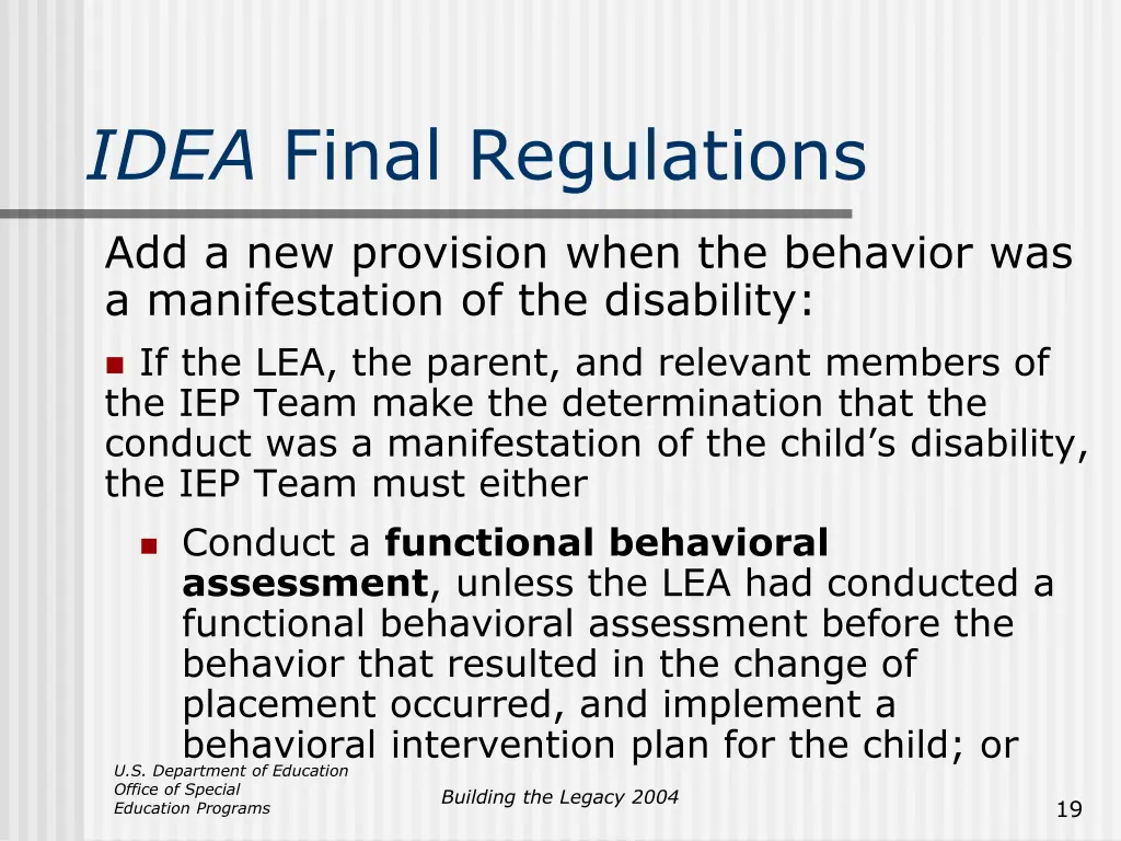 idea final regulations 9