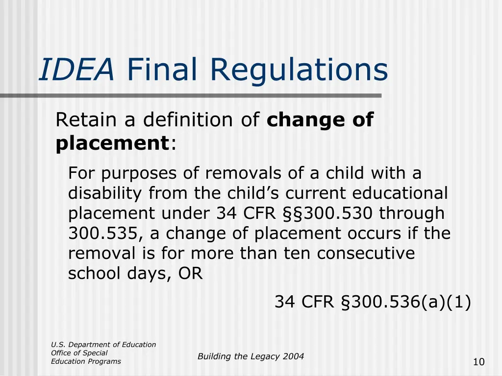 idea final regulations