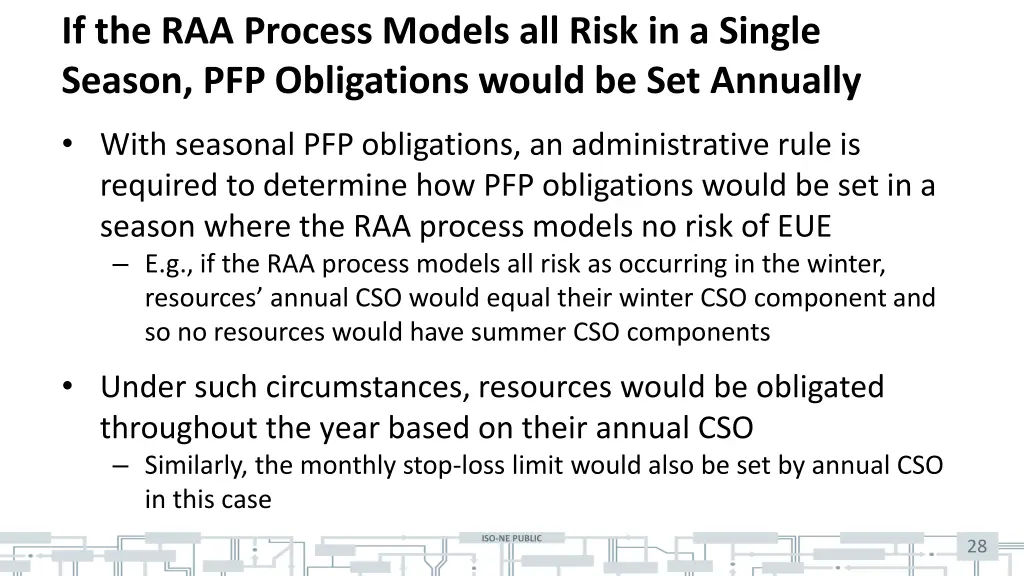 if the raa process models all risk in a single