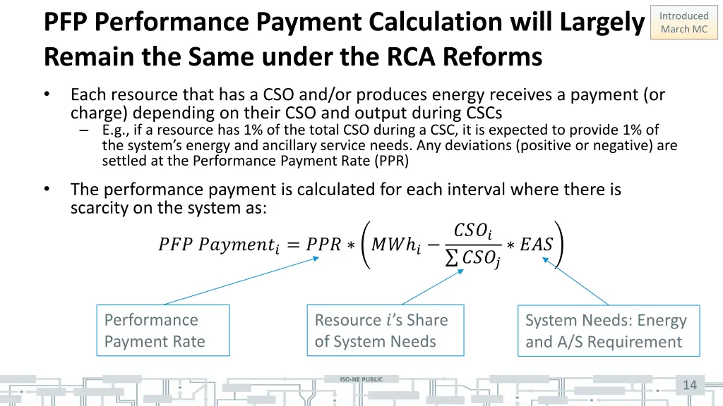 pfp performance payment calculation will largely