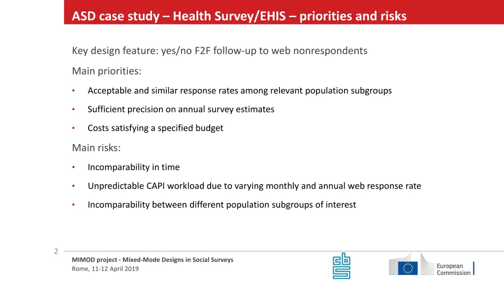 asd case study health survey ehis priorities