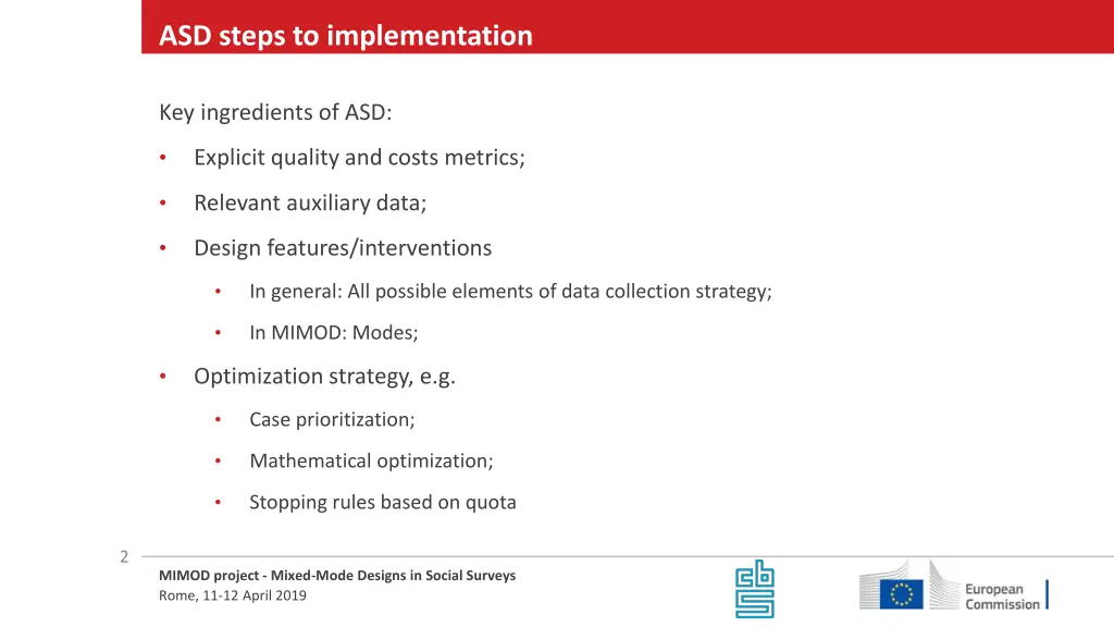 asd steps to implementation