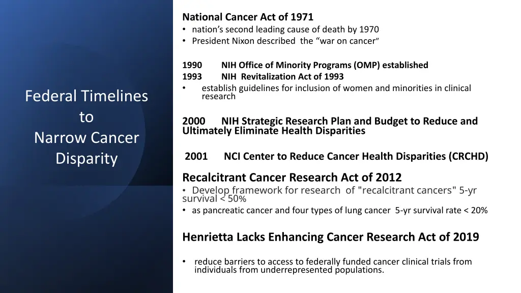 national cancer act of 1971 nation s second