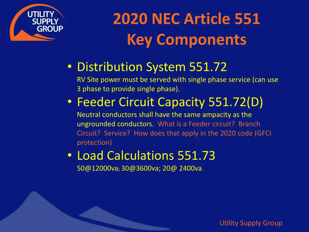 2020 nec article 551 key components