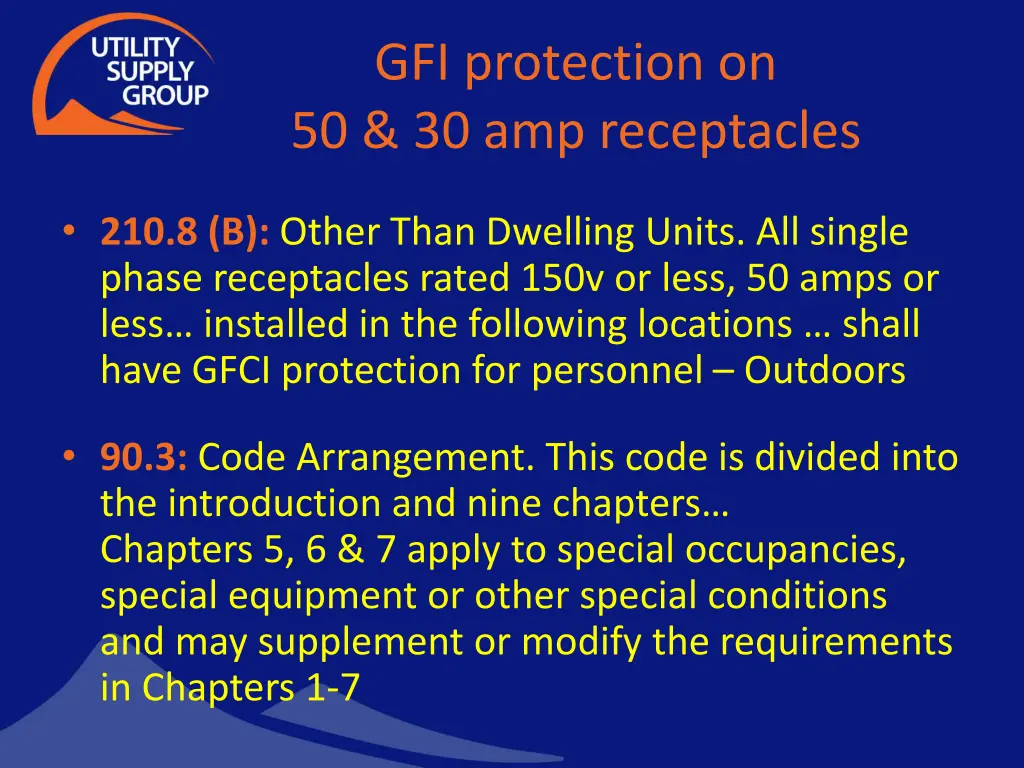 gfi protection on 50 30 amp receptacles 1