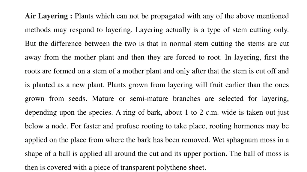 air layering plants which can not be propagated