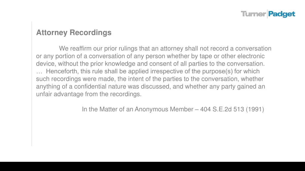 attorney recordings