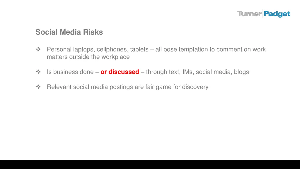 social media risks