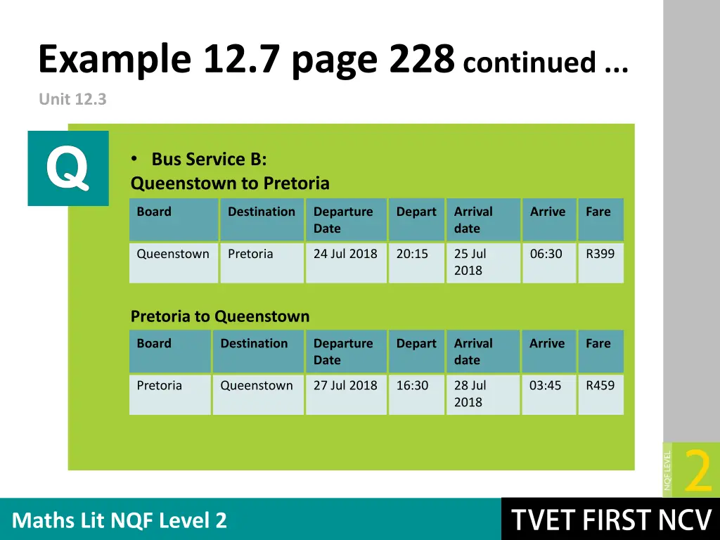 example 12 7 page 228 continued unit 12 3 1