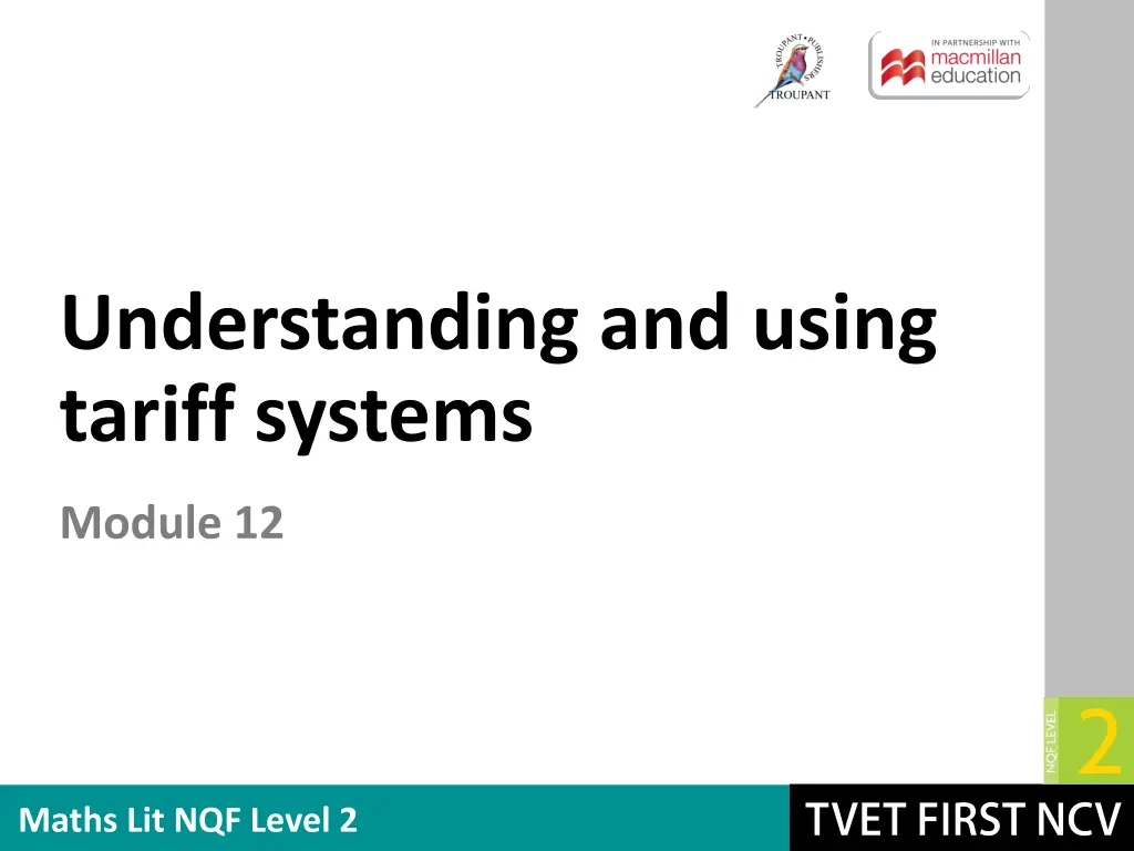 understanding and using tariff systems