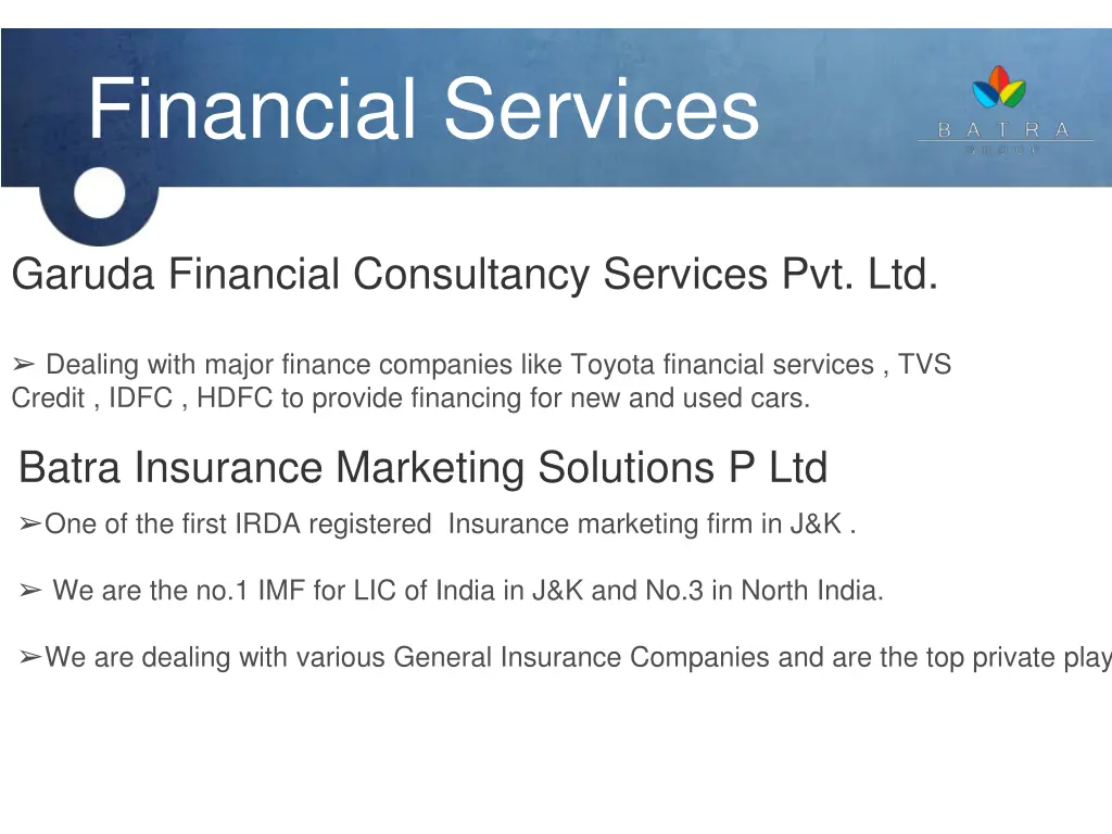 financial services