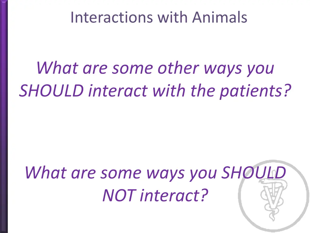 interactions with animals 1