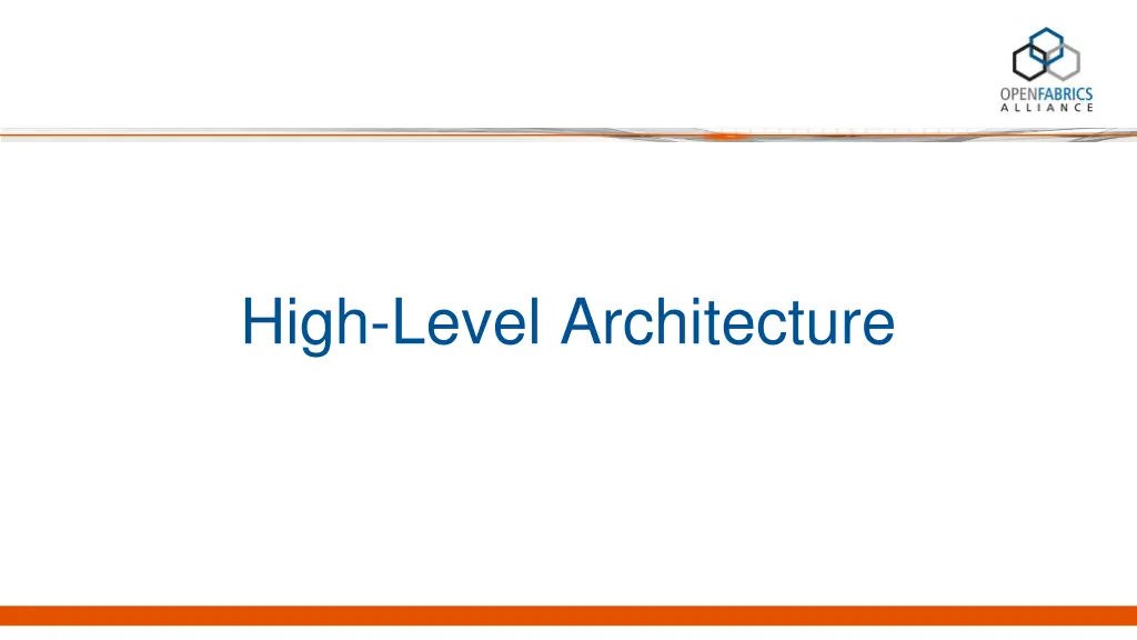 high level architecture