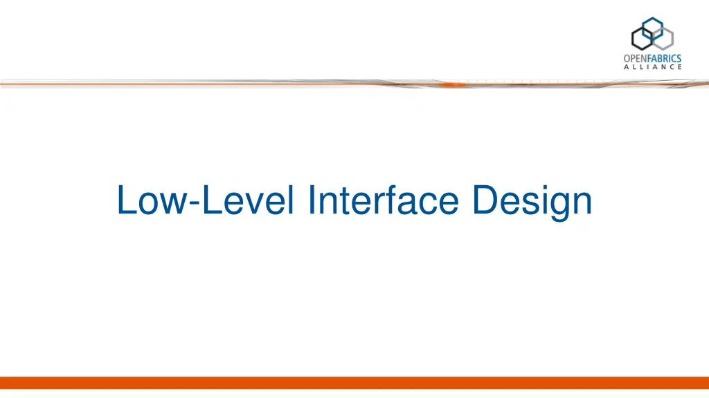 low level interface design