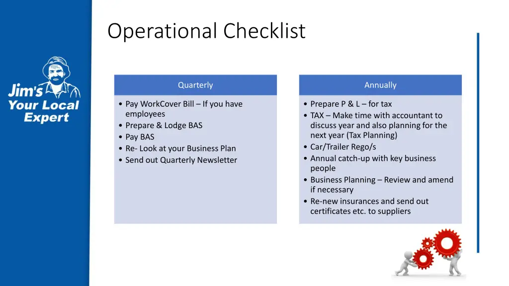 operational checklist 1