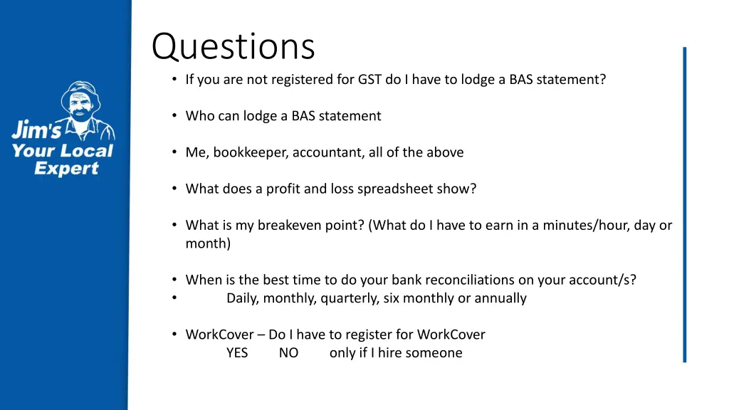 questions if you are not registered