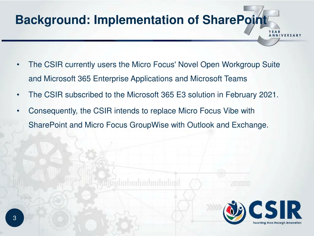 background implementation of sharepoint