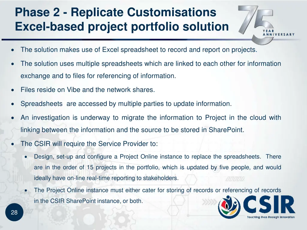 phase 2 replicate customisations excel based