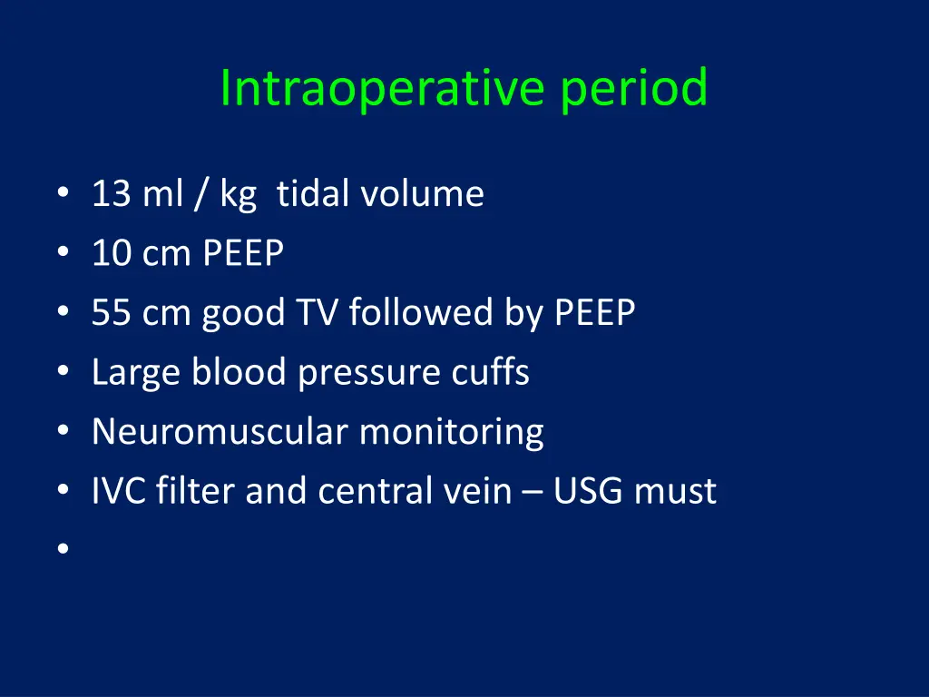 intraoperative period