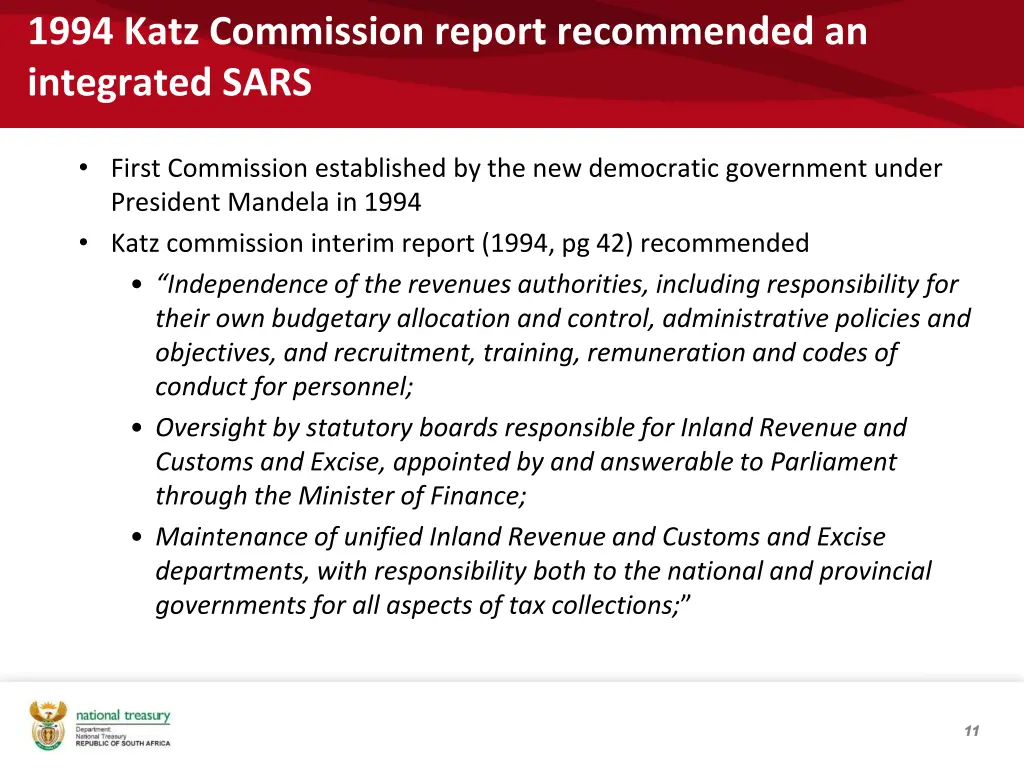 1994 katz commission report recommended