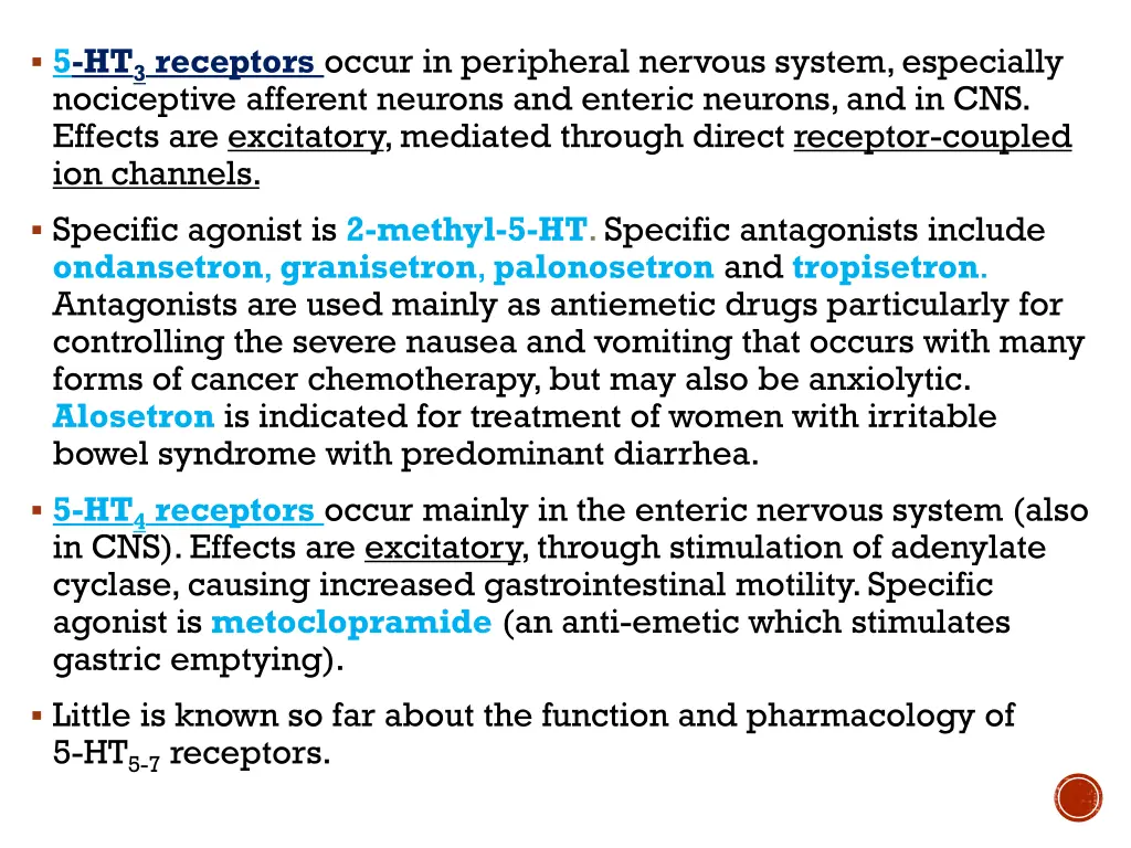 5 ht 3 receptors occur in peripheral nervous