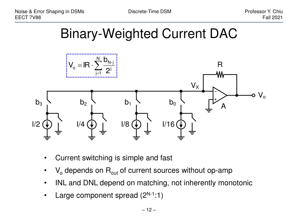 noise error shaping in dsms eect 7v88 11