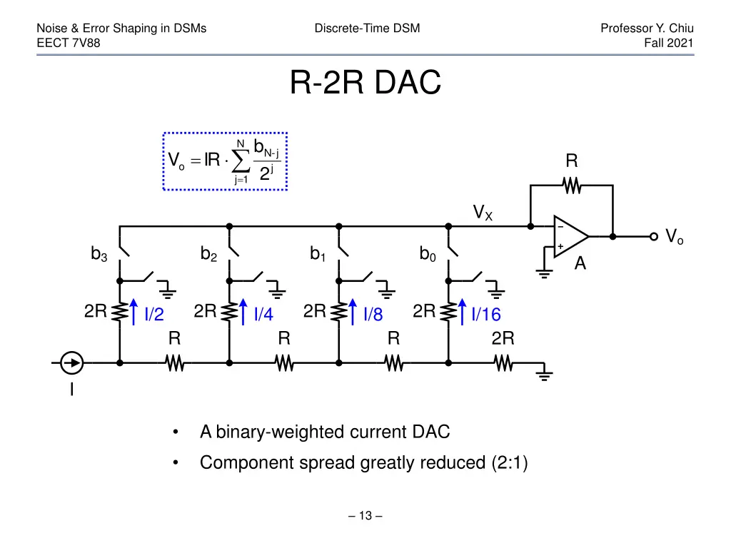 noise error shaping in dsms eect 7v88 12