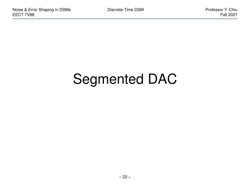 noise error shaping in dsms eect 7v88 21